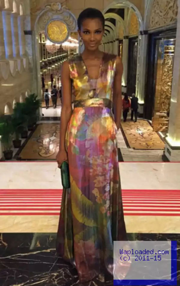 Nigerian Model/Beauty Queen, Agbani Darego Looks Stunning At The Miss World Charity Gala